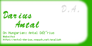 darius antal business card